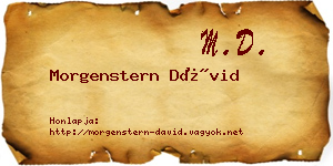 Morgenstern Dávid névjegykártya